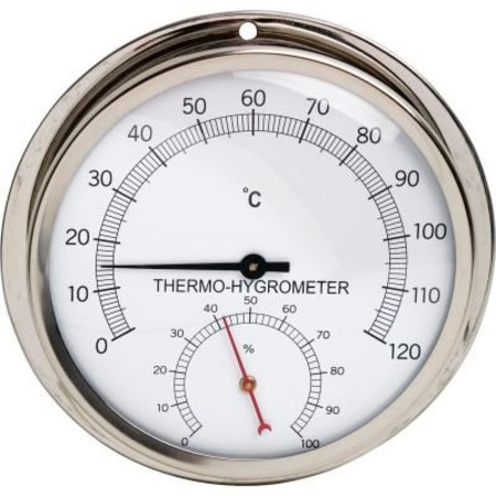 BEL-ART H-B DURAC Thermometer-Hygrometer, 0/120C, 0/100 Percent Humidity Range, Stainless Steel 615050000